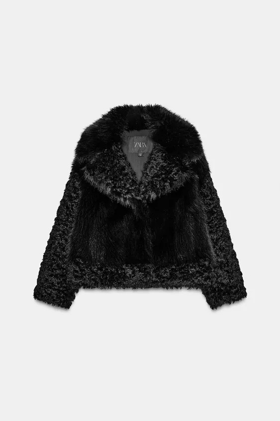 SHORT FAUX FUR COAT ZW COLLECTION | Zara UK