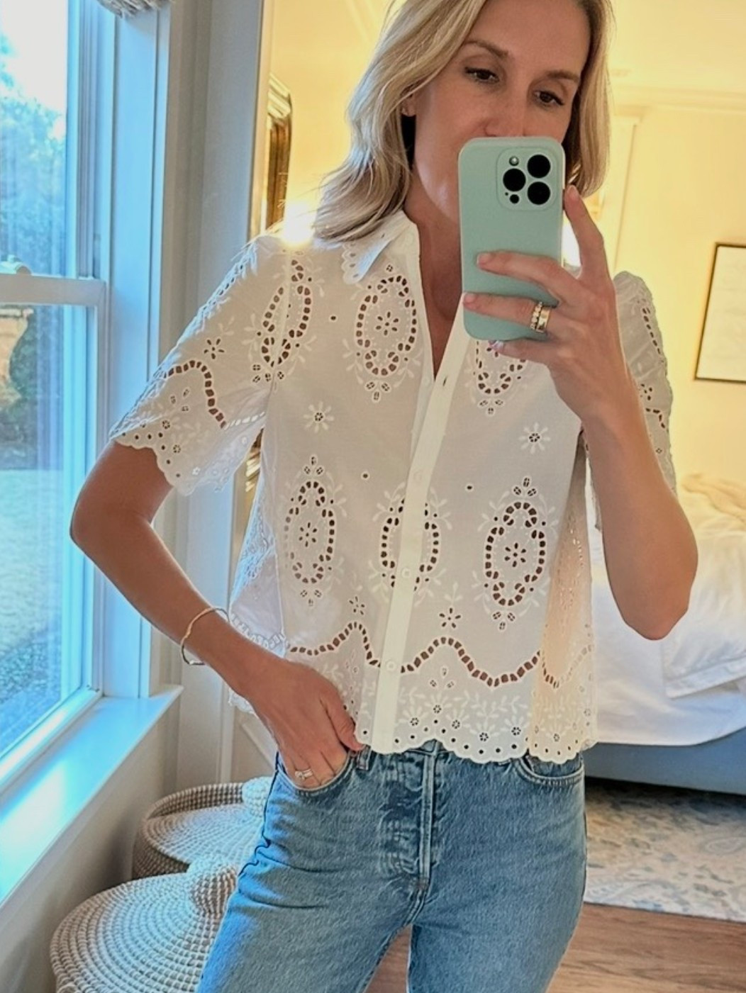 I loved this white blouse last summer and excited to see the new colorway this season! Perfect timing for my blouse refresh that is needed!

#LTKSeasonal #LTKTall