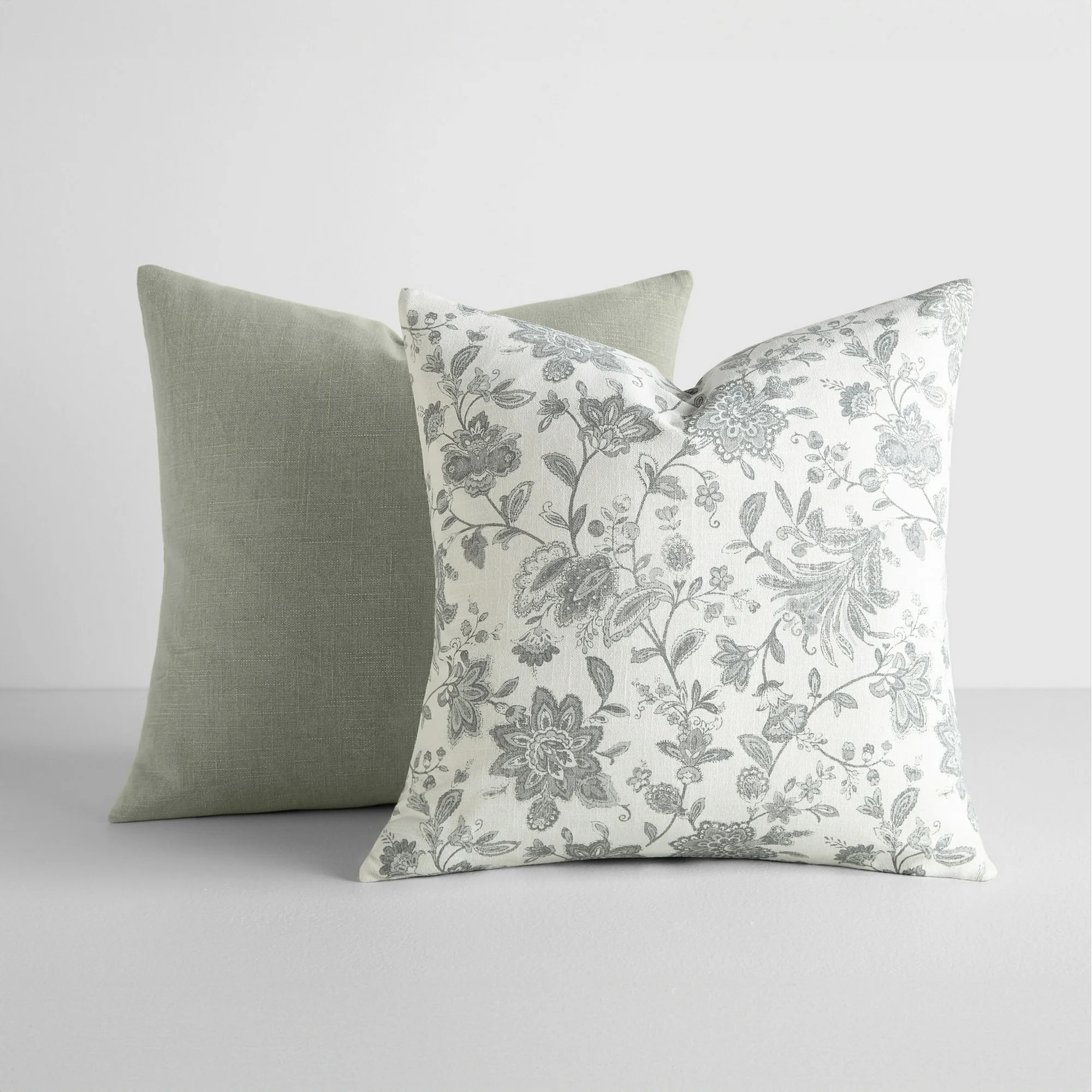 2-Pack Cotton Slub Decor Throw Pillows in Jacobean by Comfort Canopy | Walmart (US)
