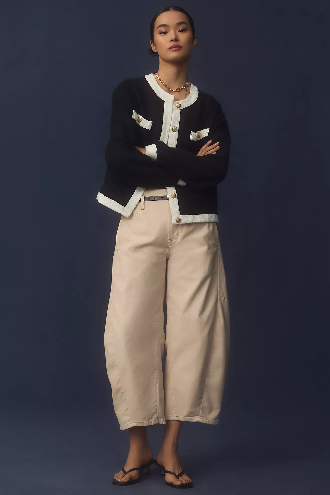 Pilcro Cropped Vintage Barrel Pants | Anthropologie (US)