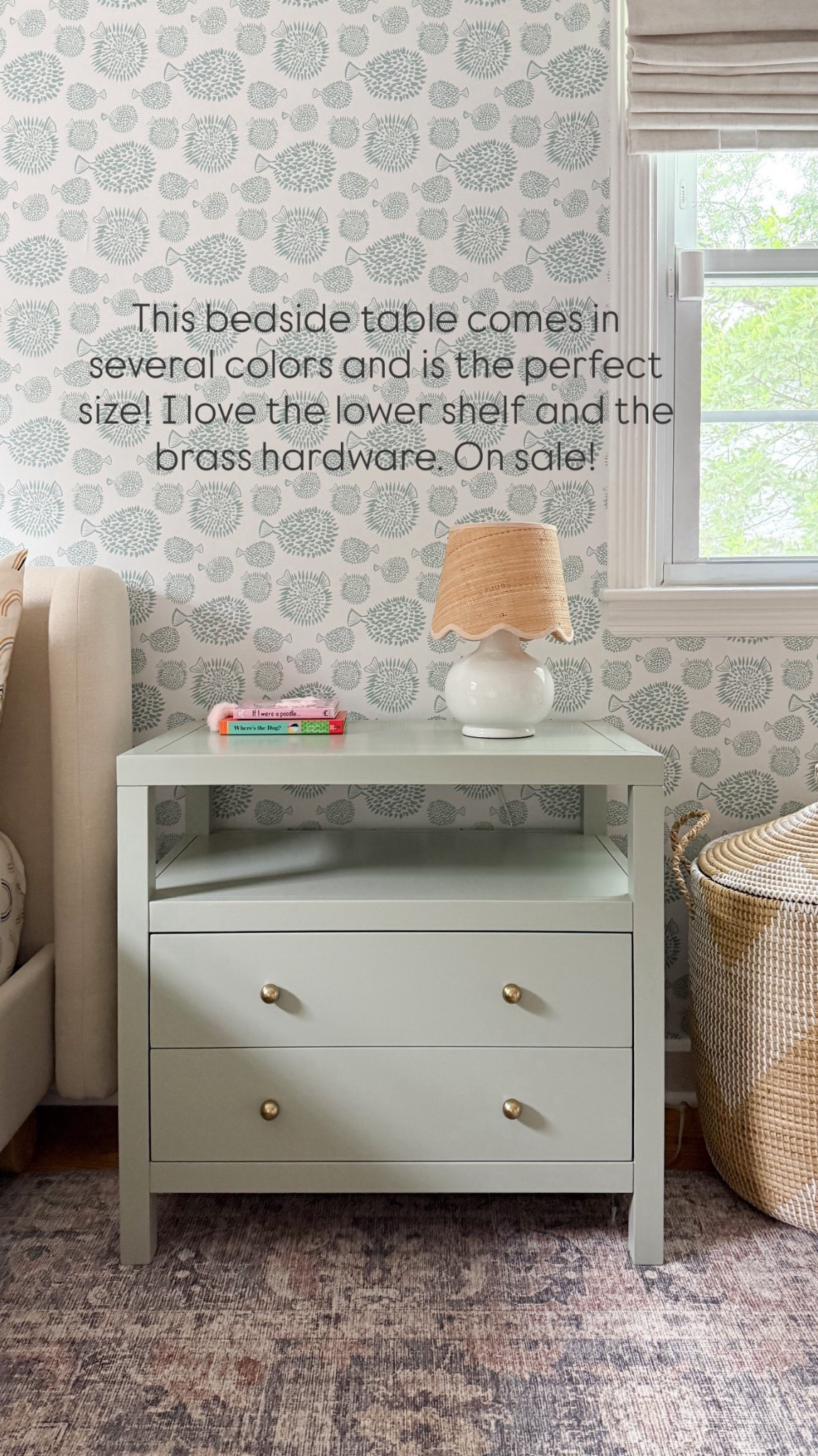 This bedside table comes in several colors and is the perfect size! I love the lower shelf and the brass hardware. On sale for Wayfair’s Way Day sale!

#LTKHome #LTKKids #LTKSaleAlert