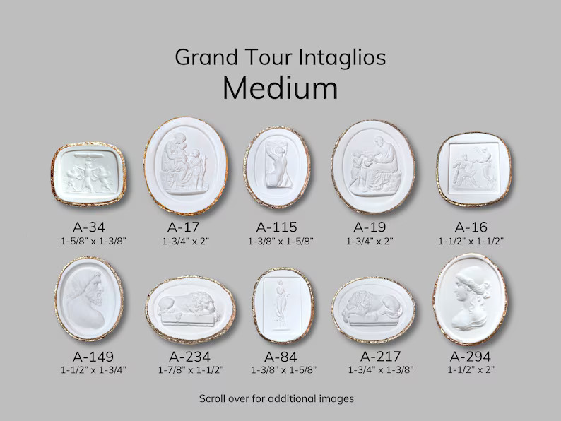 Medium Grand Tour Intaglio| Plaster Seals| Medallion Wall Art| Gold Leaf Intaglio| Unique Gift - ... | Etsy (US)