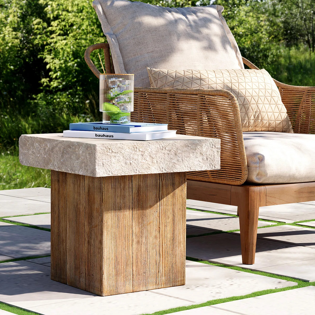 Chakiya 19.7 L x 19.7 W Outdoor Concrete Table | Wayfair North America