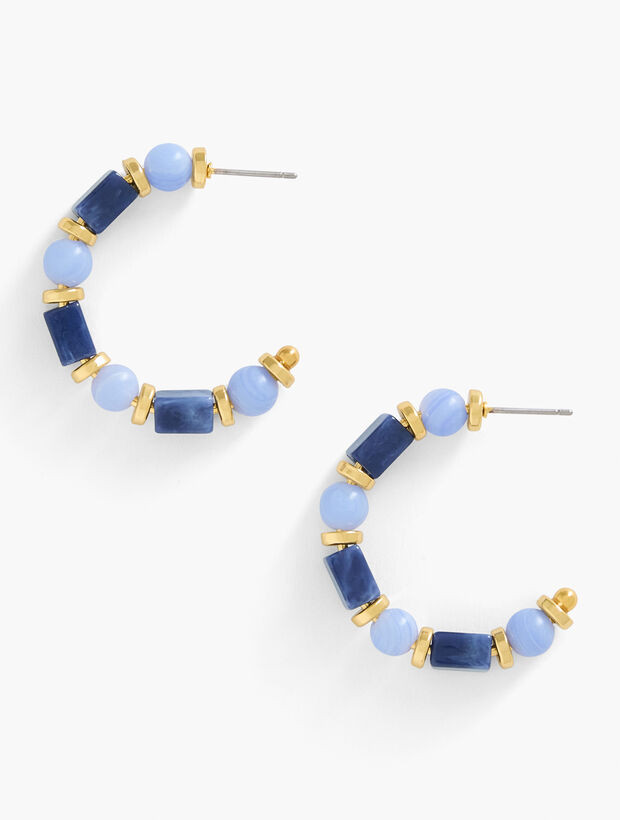Layered Beads Hoop Earrings | Talbots
