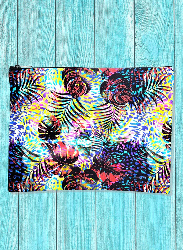 Bikini Bag Zipper Tote - Leaf It Up | Salty Mermaid Swim