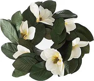 Magnolia Wreath - 24-Inch Artificial Spring Wreath for Home Decor - Wreaths for Indoors or Covere... | Amazon (US)