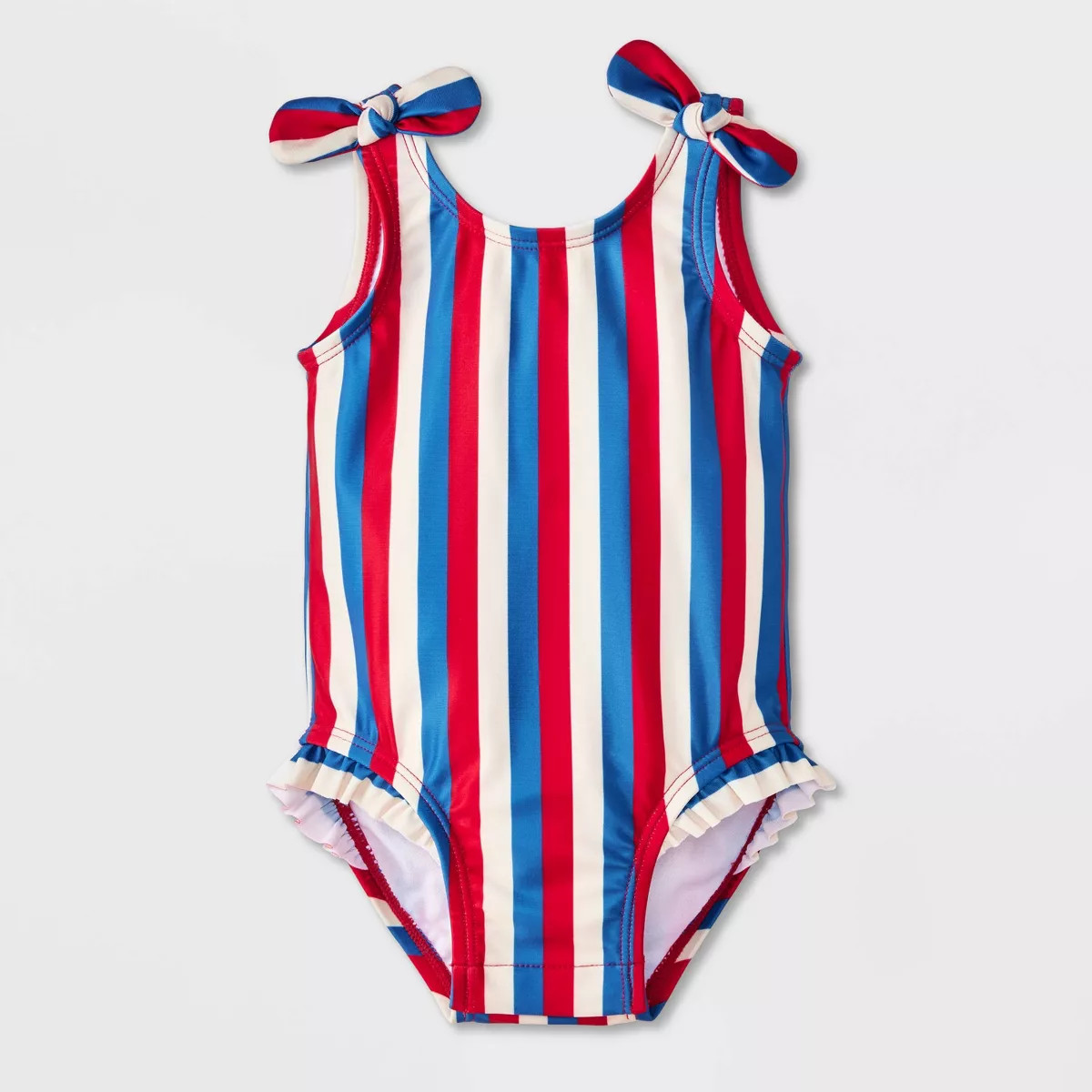 Baby Girls' Striped One Piece Swimsuit - Cat & Jack™ Red/White/Blue | Target