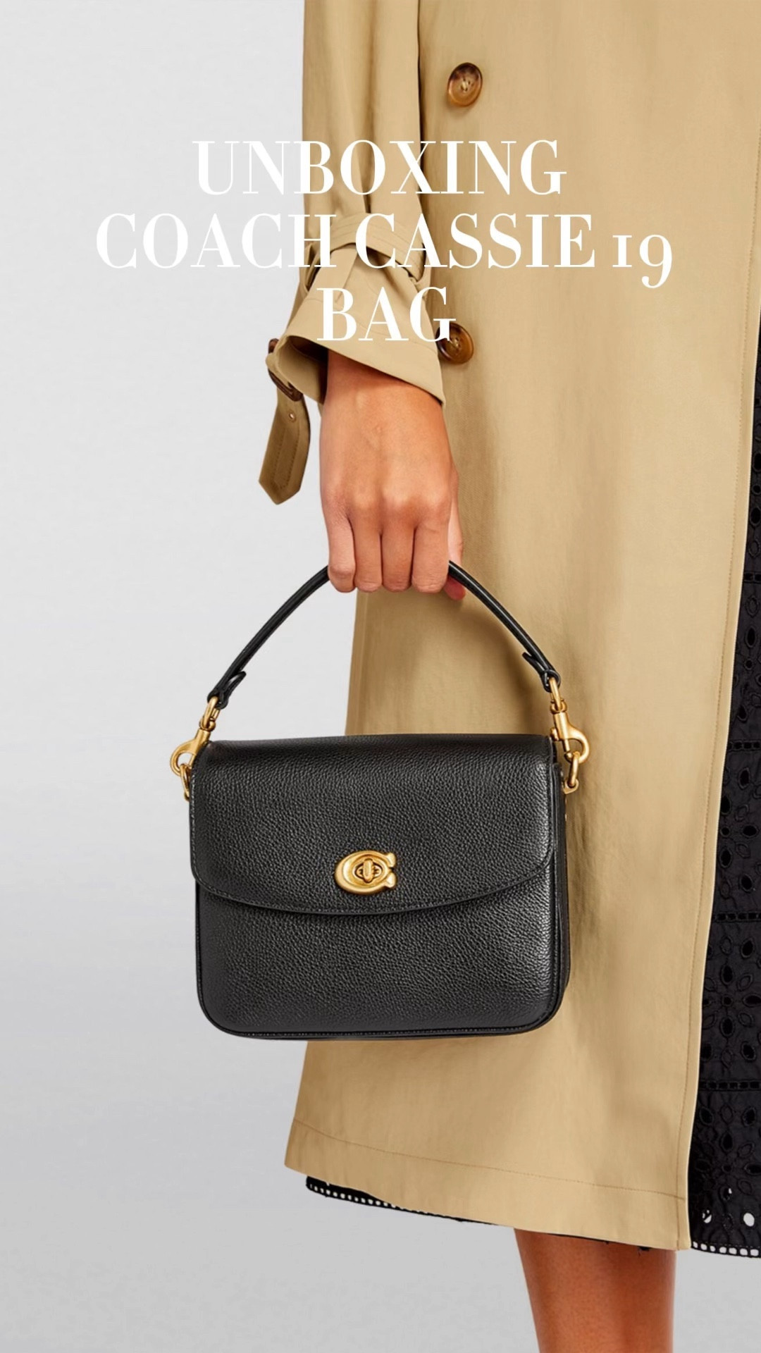 Unboxing my Coach Cassie 19 bag 😍

With 3 different detachable straps, make this bag so versatile and timeless to wear and style.

The chain strap for evening night out, the crossover strap for casual outings and the top handle bag for a smart office look.

It’s a perfect size and it has a smart look. It’s got space for everything I need. 3 compartments inside and a small zip pocket and one compartment at the back of the bag which is perfect for my phone!

The signature C logo to the front with the turn-lock closure is very elegant and easy to open and close.

The pebble leather makes it more durable as the scratches will be much less noticeable. 

It comes in different colours and patterns but I just love the black one as it’s timeless and elegant. Really happy with it and how I use it! So highly recommend this bag! 🥰

Follow for more inspo 💖

#LTKGift #Coachbags

#LTKitbag #LTKworkwear #LTKGiftGuide #LTKHoliday