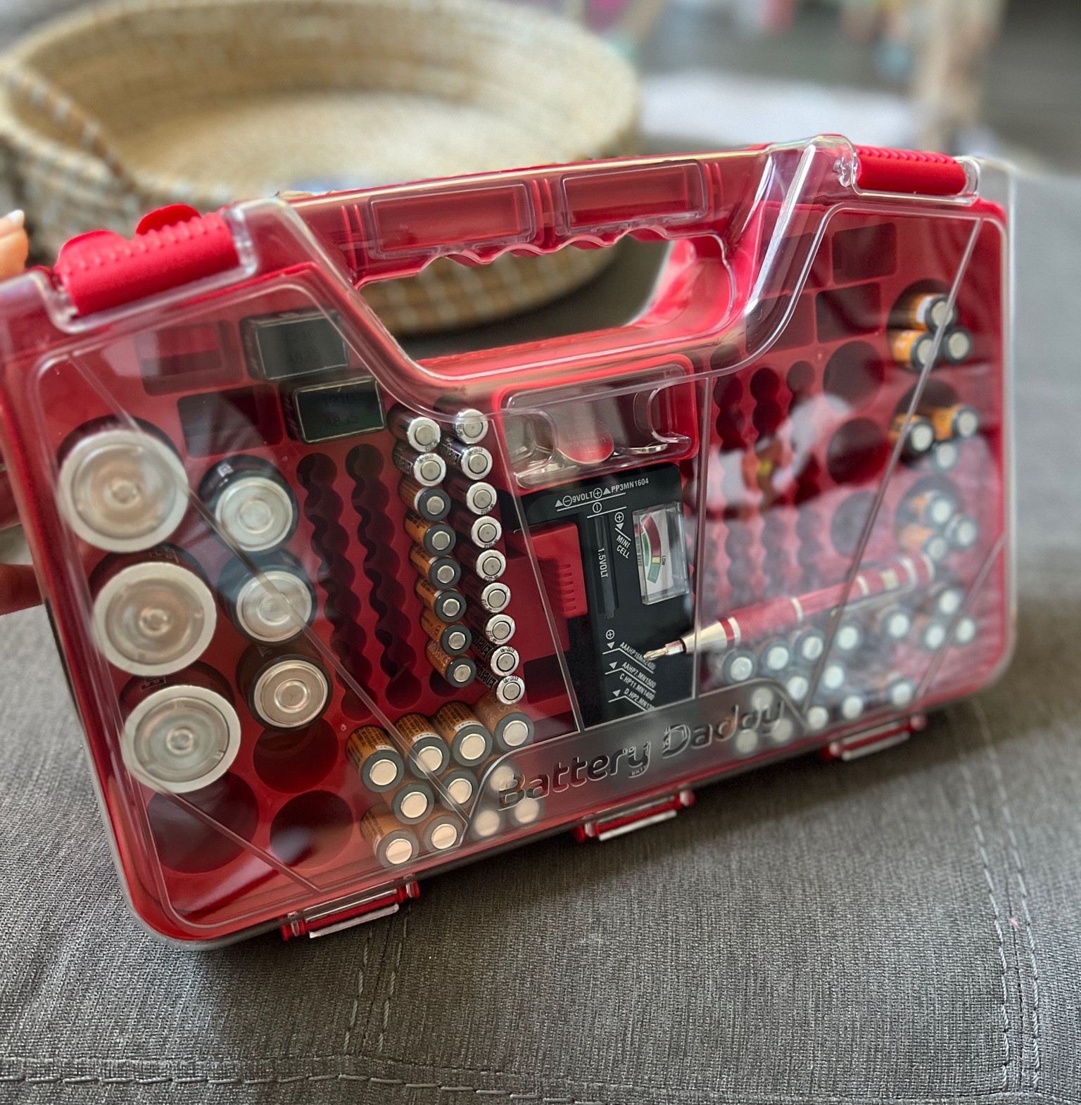 This battery organizer is so convenient for the holidays with kids! There is a spot for every type of battery, the back opens up also and holds so many AA’s, there is a battery tester inside also which really comes in handy! Definitely need this handy for Christmas morning ❤️

#LTKSeasonal #LTKGiftGuide #LTKHolidaySale
