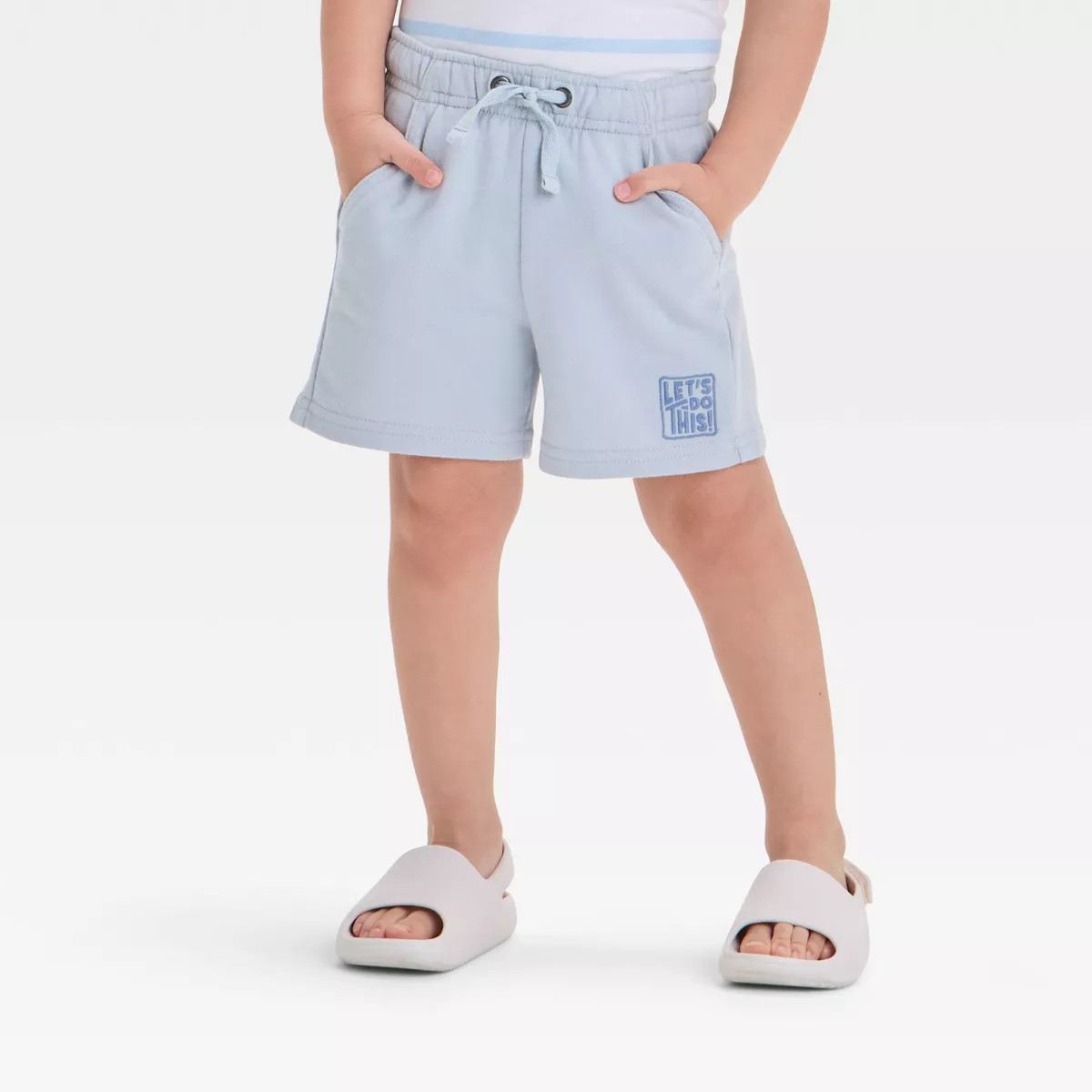 Toddler Boys' Let's Do This Pull-On French Terry Shorts - Cat & Jack™ Gray | Target