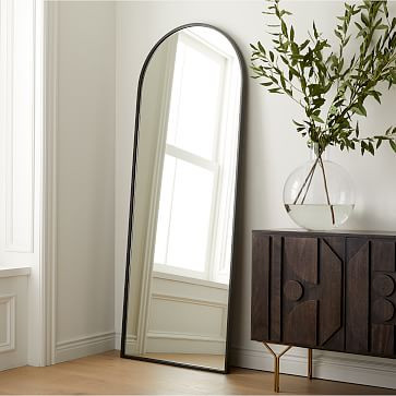 Metal Frame Arched Floor Mirror - 28"W x 74"H | West Elm (US)