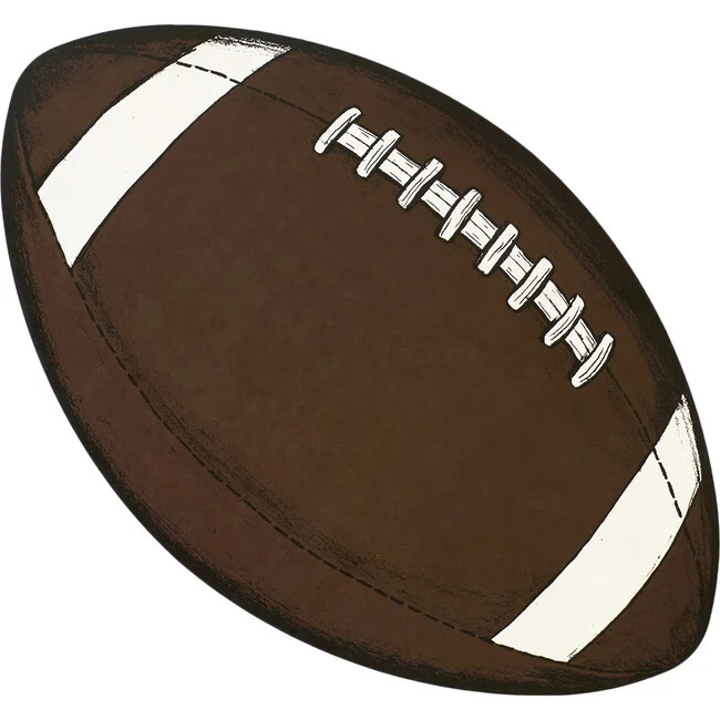Hester & Cook | Football Placemat, Brown and White | Maisonette | Maisonette