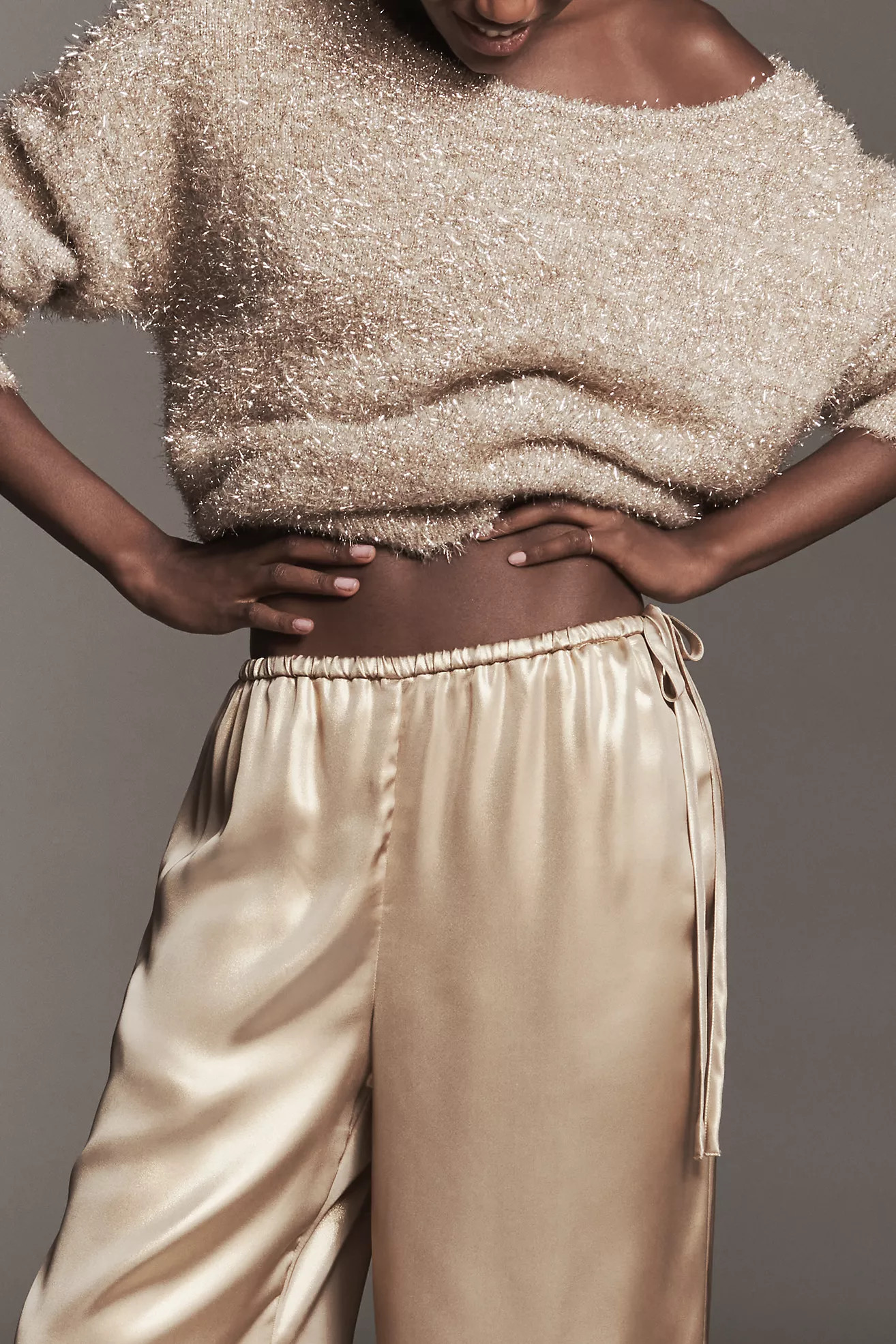 Maeve Liquid Shine Party Pull-On Pants | Anthropologie (US)