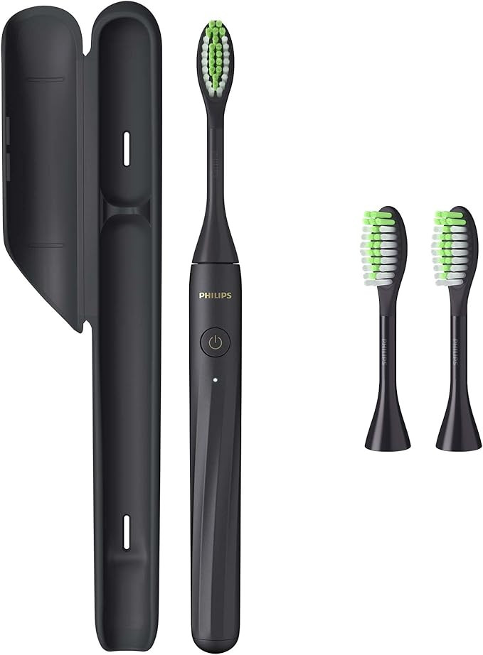 Philips One by Sonicare Rechargeable Toothbrush, Brush Head Bundle, Shadow Black, BD3001/AZ | Amazon (US)