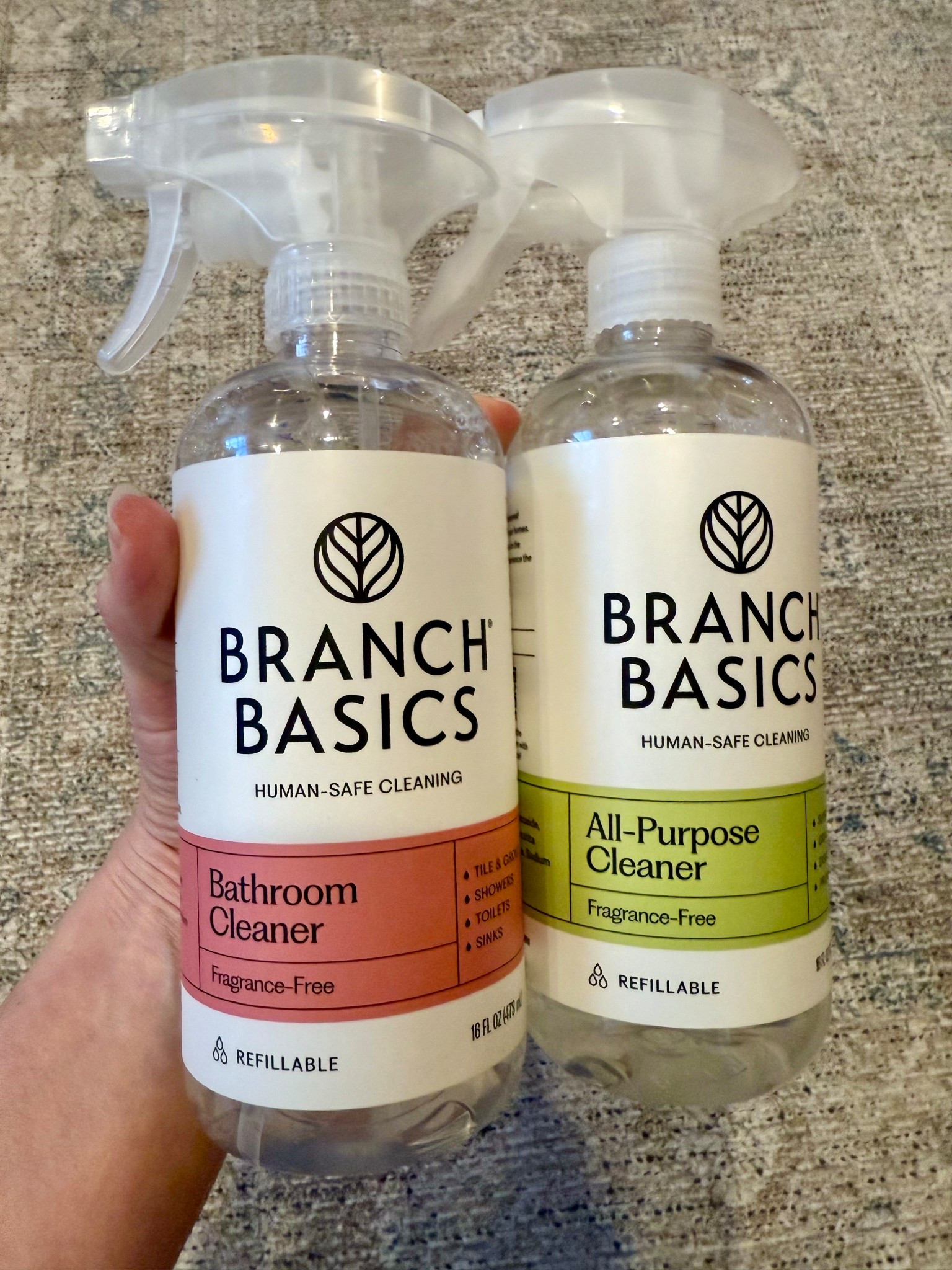 Cleaning supplies free of any harmful ingredients from Branch Basics now available at Target. These are only $4.99 and the bottles are refillable, using just their concentrate and water. 

#LTKHome #LTKFindsUnder50 #LTKSeasonal