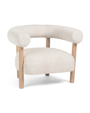 28.4X37.4X30.7 Gianna Open Back Accent Chair, Polyester | TJ Maxx