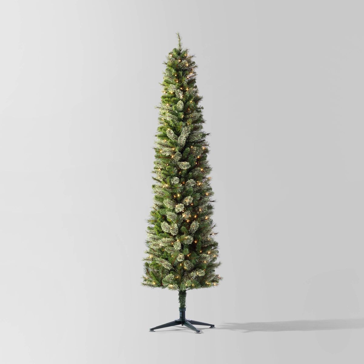 7.5' Pre-Lit Pencil Virginia Pine Artificial Christmas Tree Clear Lights - Wondershop™ | Target