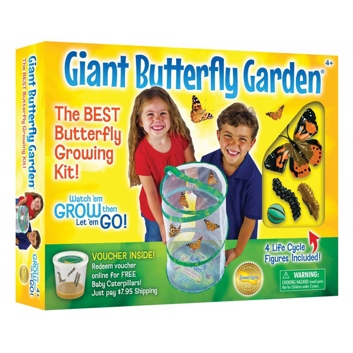 Insect Lore Giant Butterfly Garden® Deluxe Growing Kit - Stem Butterfly Kit w/ Live Caterpillars | Target