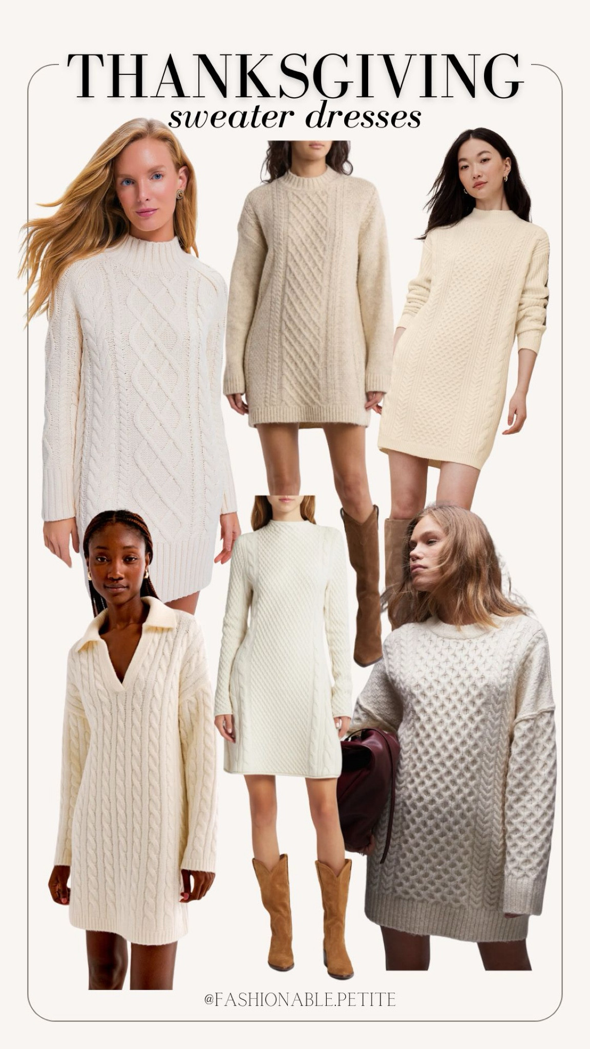 Sweater dresses to wear for Thanksgiving! I love the put together, but casual vibe of a sweater dress for Thanksgiving.

Thanksgiving, sweater dress, cable knit dress, fall dress, Thanksgiving outfit 

#LTKSaleAlert #LTKHoliday