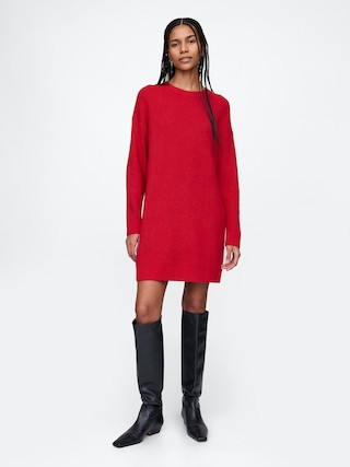 CashSoft Shaker-Stitch Mini Sweater Dress | Gap (US)