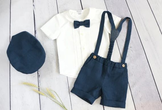 Toddler Wedding Outfit Ring Bearer Short Suit Set Baby Boy | Etsy | Etsy (US)