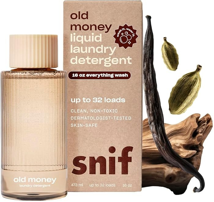 Snif Old Money Laundry Detergent, Rich and Cozy Scent, 32 Loads, Non-Irritating to Skin, Clean, N... | Amazon (US)