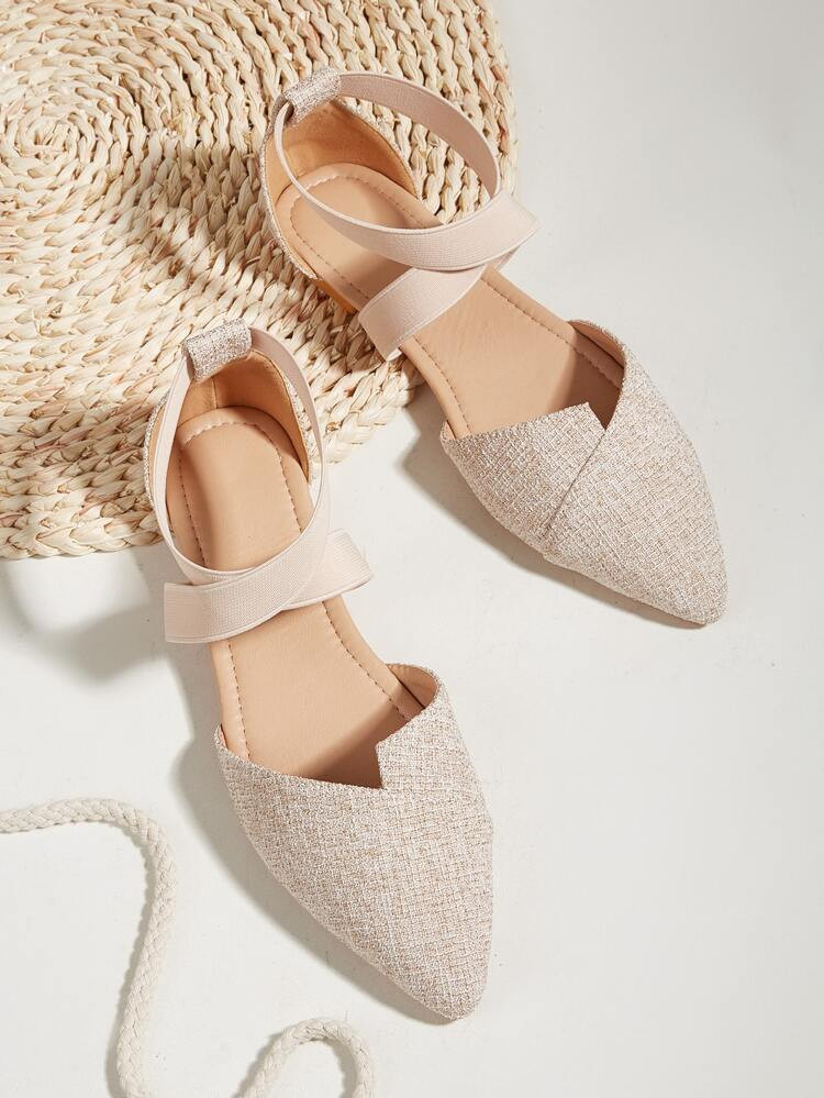 Minimalist Cross Strap Flats | SHEIN