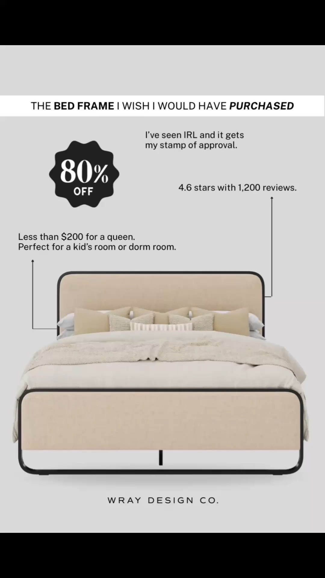 The affordable bed frame I wish I would have purchased. Instead, I purchased a storage bed for my stepson (linked below), which is fine. But having seen this bed IRL, I’m having major buyers remorse.

#LTKSaleAlert #LTKHome #LTKKids