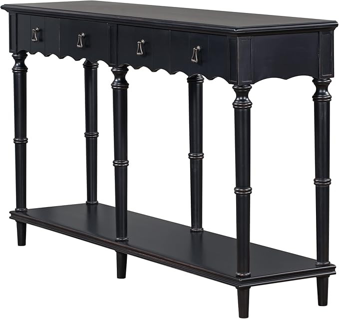 LUMISOL Country Console Table for Hallway Entryway, 63" Long Entryway Table Sideboard with 4 Draw... | Amazon (US)