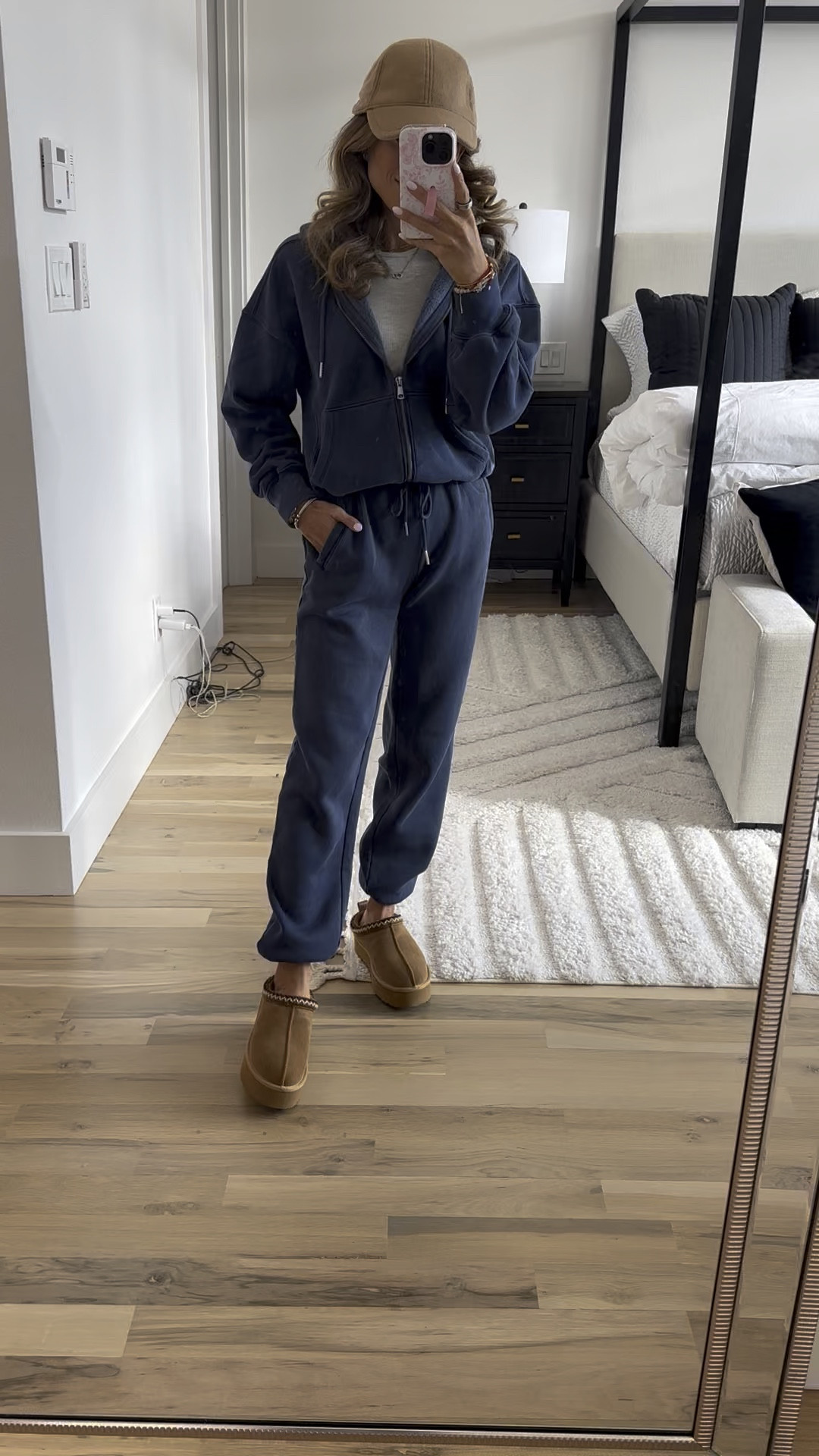 Matching navy jogger and hoodie set size xxs Amazon mule slippers 

#LTKFindsUnder100 #LTKFindsUnder50