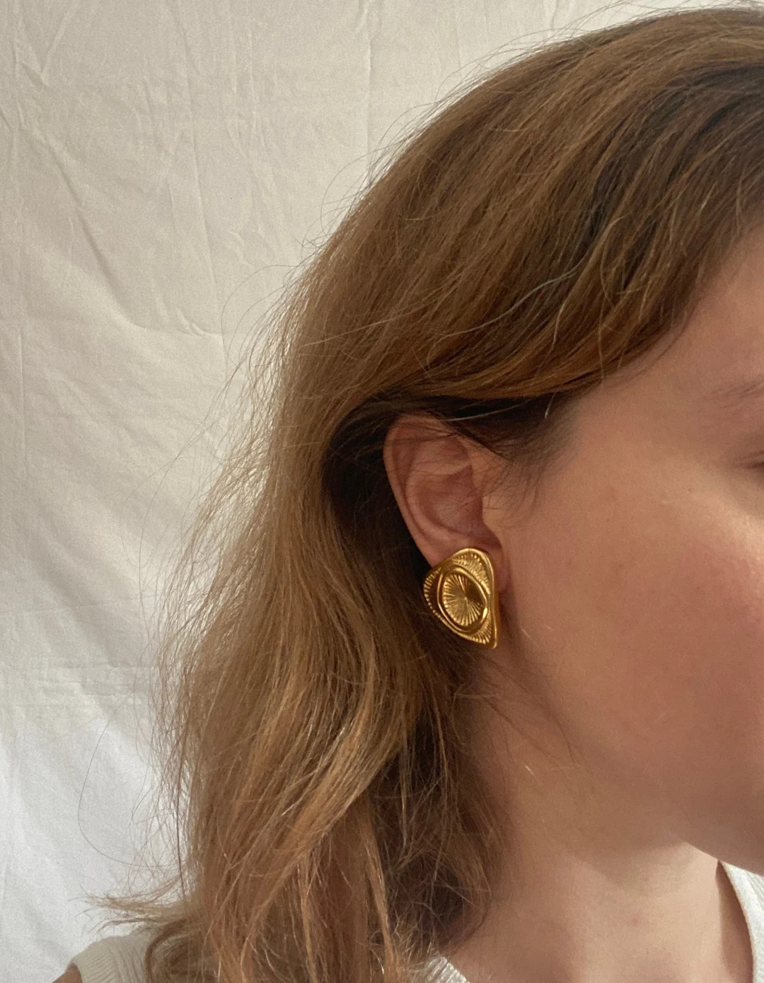 Chunky 1980s Gold Earrings Clip-on Dead Stock Vintage 80s - Etsy | Etsy (US)