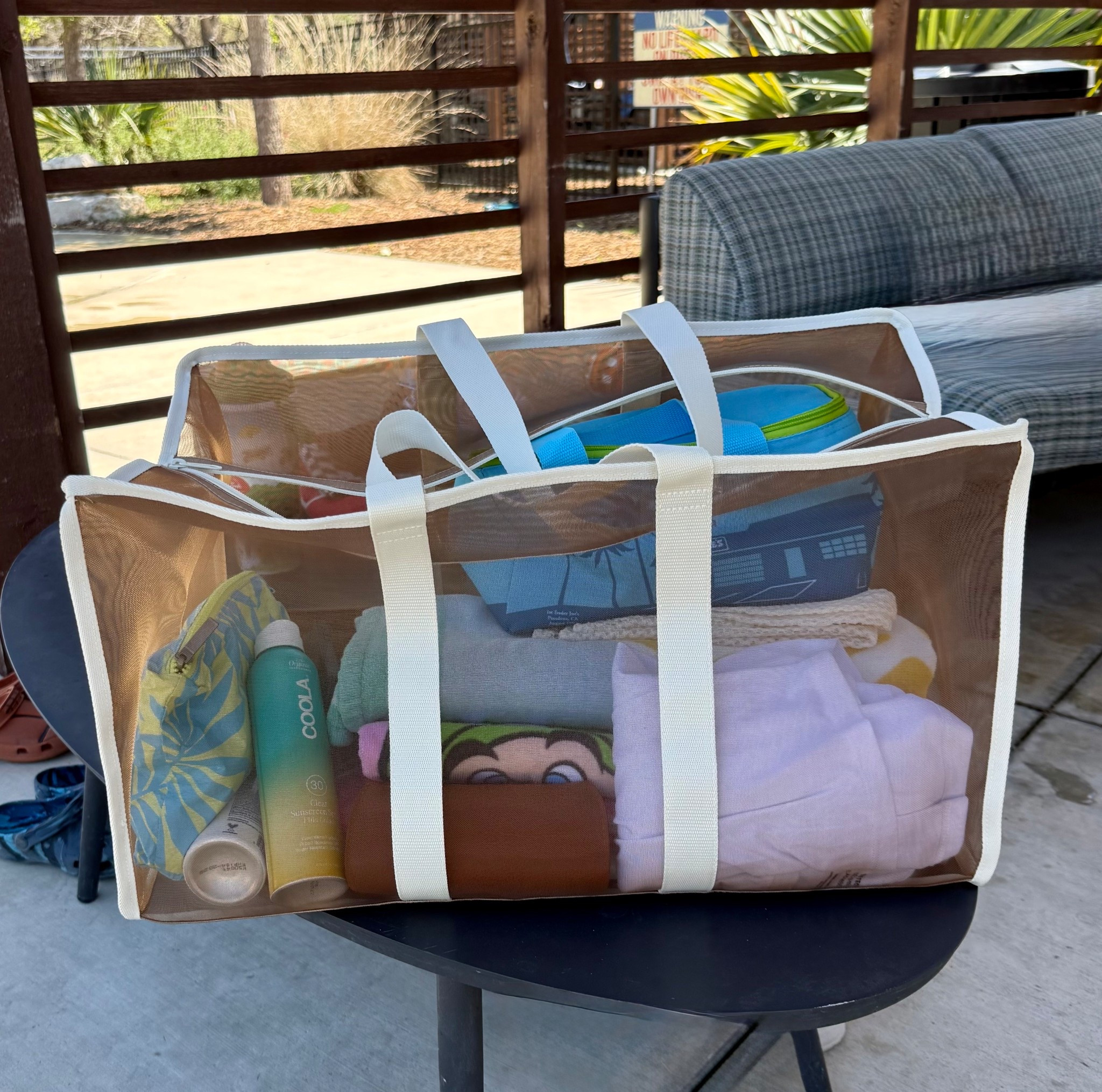 One of my best Target purchases to date! Carry it ALL tote ☀️ love the neutral tan & cream color duo!