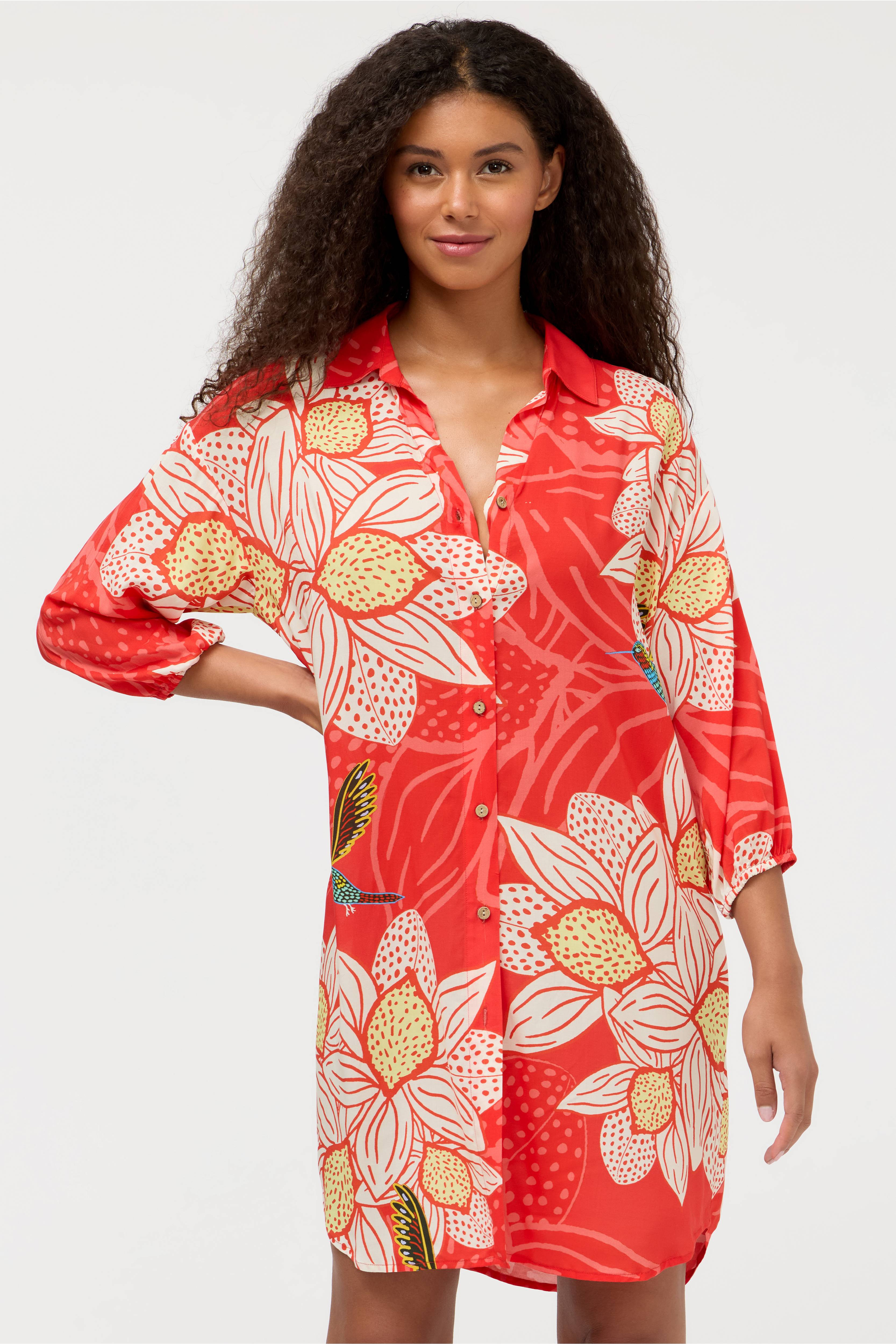 JW X ASHLEY PERCIVAL BUTTON DOWN SHIRT DRESS
                                
                   ... | Johnny Was