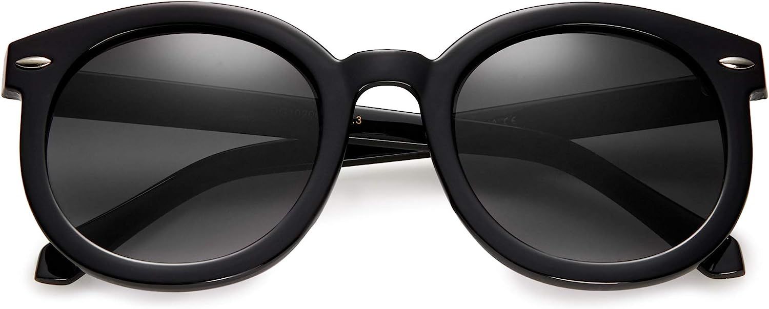 Round Oversized Retro Fashion Sunglasses for Women UV400 Trendy Big Circle Lens Designer Shades G... | Amazon (US)