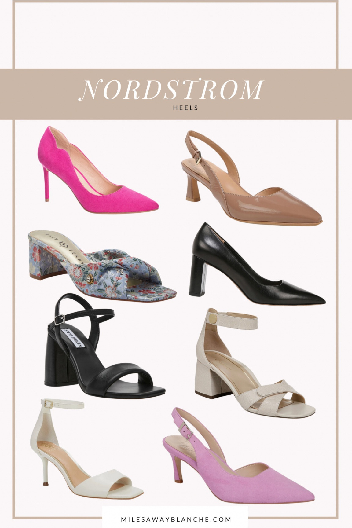 Heels on sale at Nordstrom - loving the pop of color with the pink! 

#LTKSummerSales #LTKWorkwear #LTKxNSale