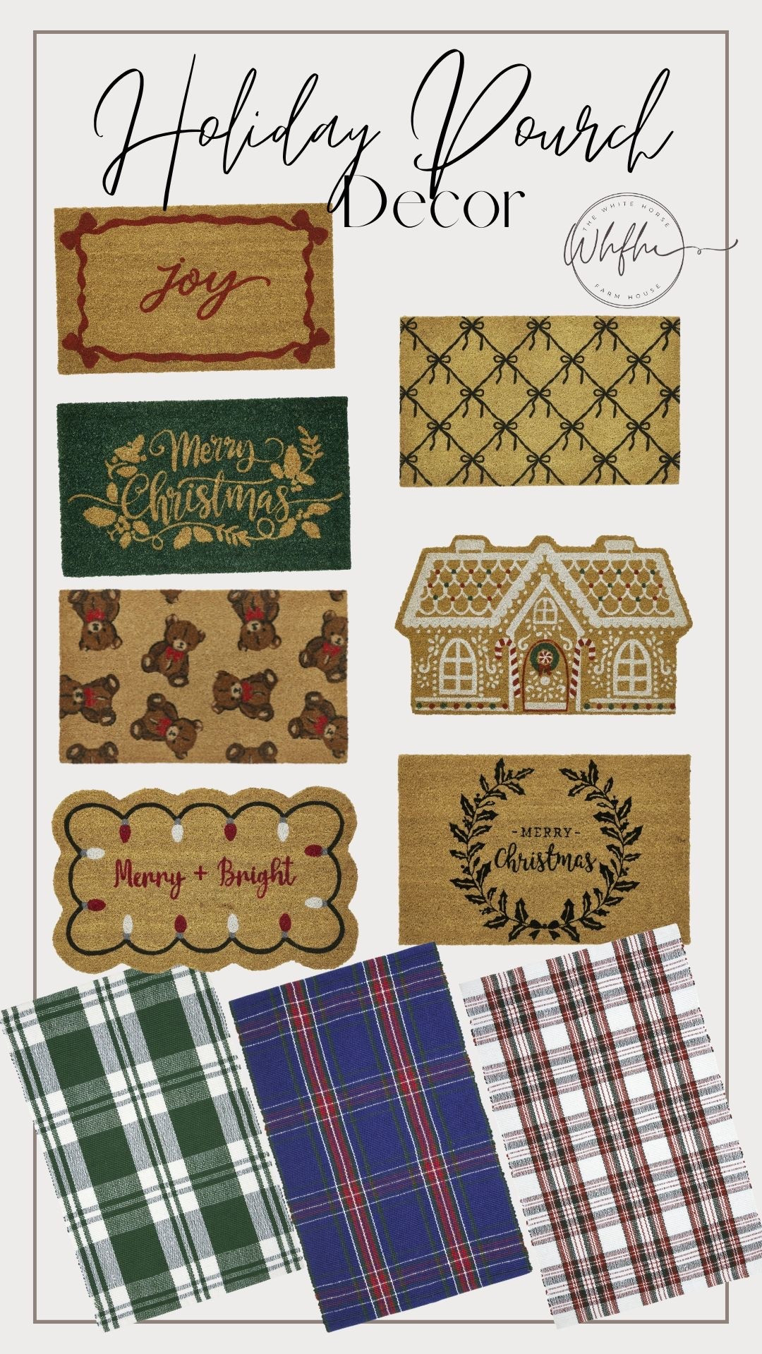 RUN 🚨These holiday door mats just dropped and are selling like hot cakes! 

The perfect way to elevate your holiday porch decor!

#christmas #christmasdecor #porchdecor #holidaydecor #doormat #ltkstyletip

#LTKFamily #LTKSeasonal #LTKHome