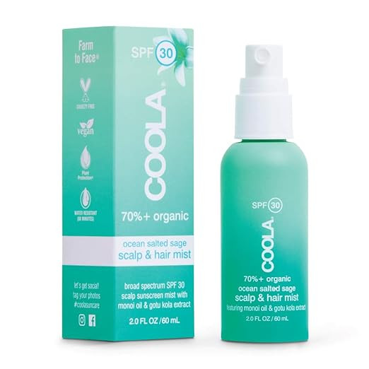 COOLA Organic Scalp Spray & Hair Sunscreen Mist With SPF 30, Dermatologist Tested Hair Care For D... | Amazon (US)