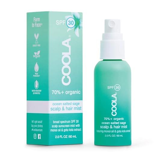 COOLA Organic Scalp Spray & Hair Sunscreen Mist with SPF 30, Dermatologist Tested Hair Care for D... | Amazon (US)