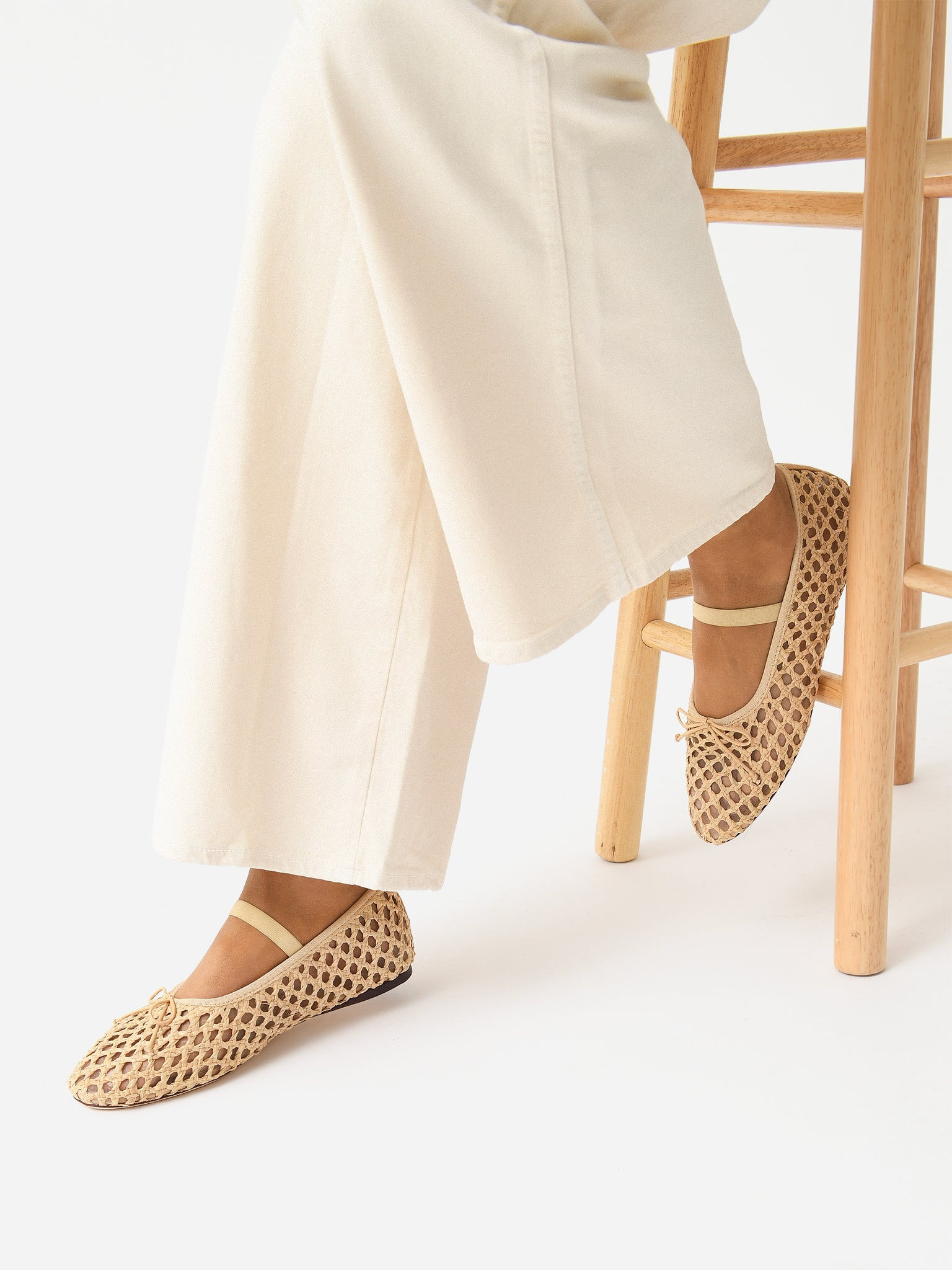 LOEFFLER RANDALL
                      
                     Women's Leonie Crochet Ballet Flat | Saint Bernard