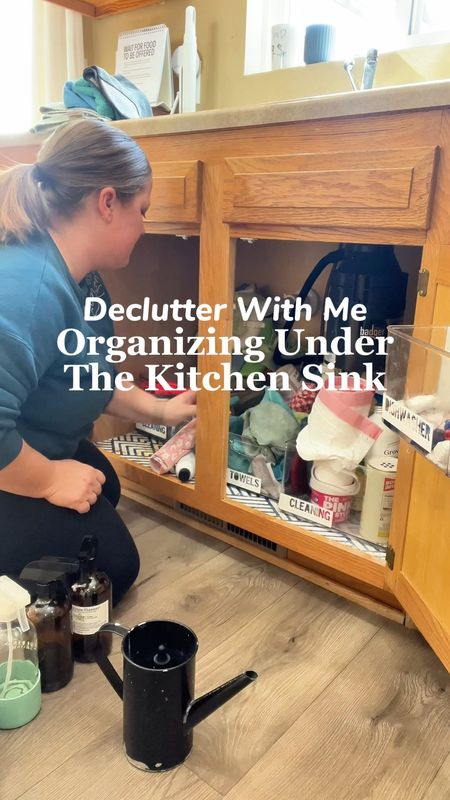 Decluttering and organizing under the kitchen sink. Shop all of the kitchen organizers I used! #kitchenorganization #kitchen #organizers

#LTKVideo #LTKhome