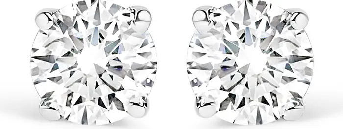 14K Gold 1.0 Cttw Lab Grown Diamond Solitaire Stud Earrings | Nordstrom