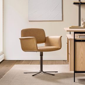 Nelson Leather Swivel Office Chair | West Elm (US)