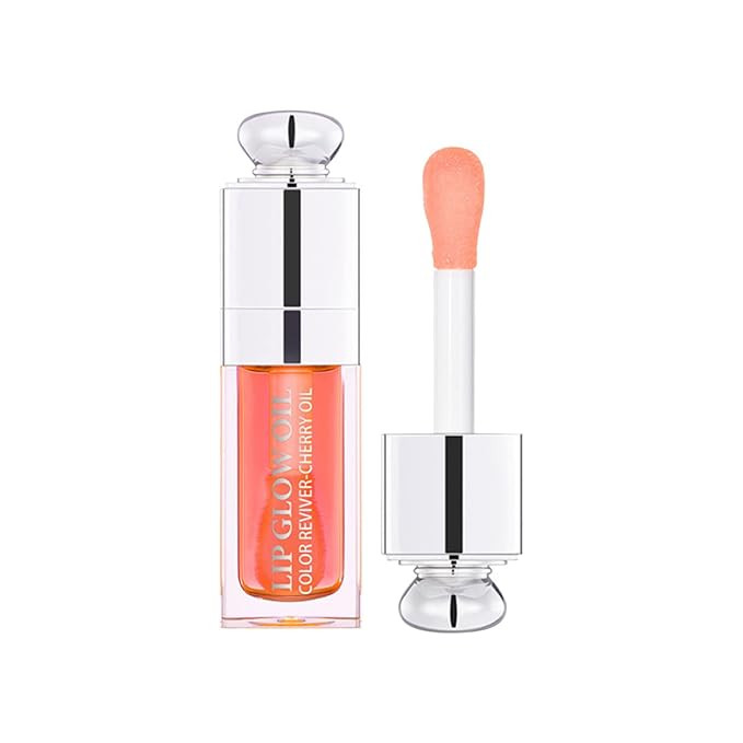 HJuyYuah Hydrating Lip Glow Oil Plumping Lip Tint Transparent Lip Care Oil Non-sticky Big Brush H... | Amazon (US)