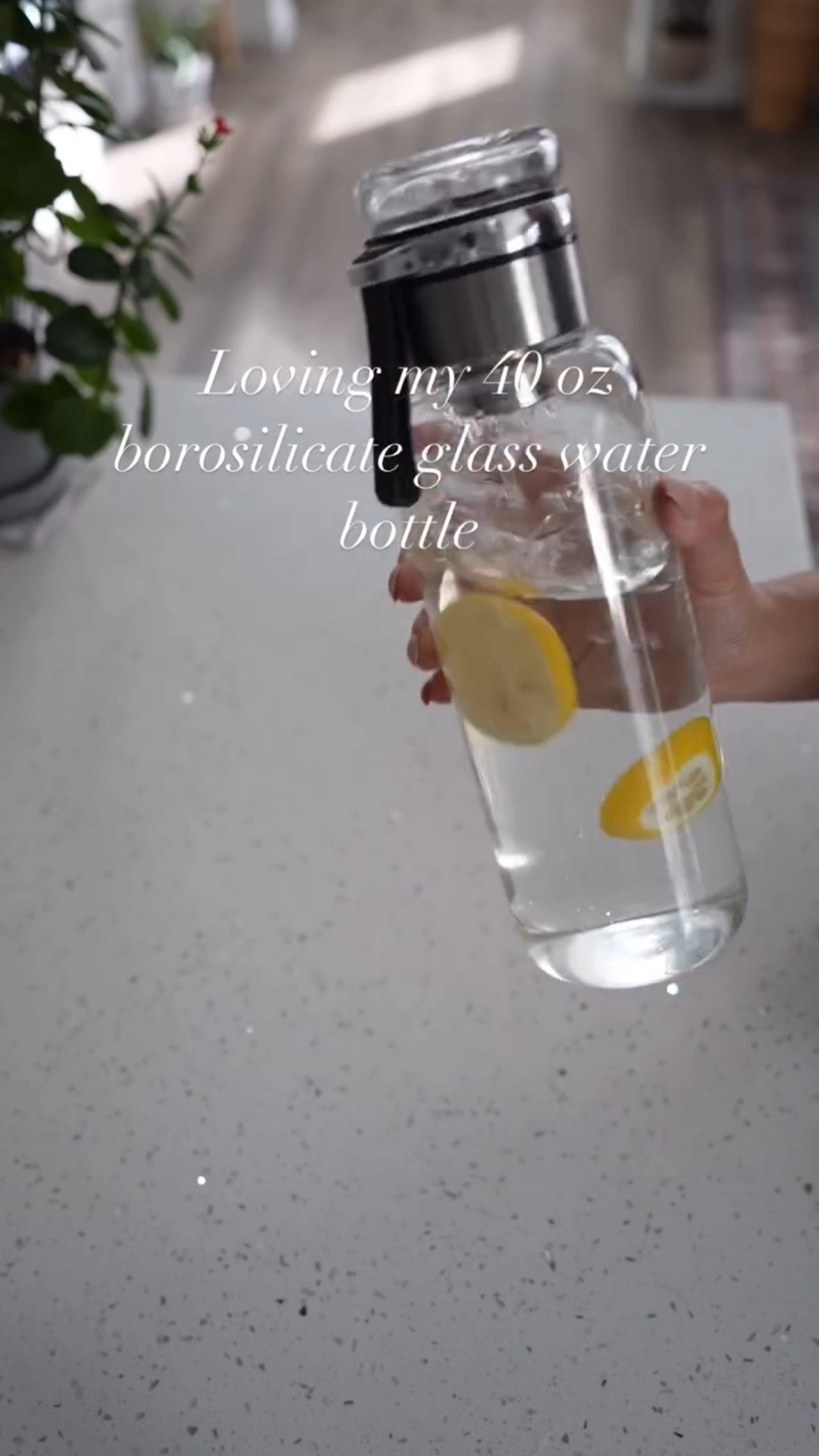 Another amazing find—this 40 oz borosilicate glass water bottle—it goes everywhere with me, even through a full day at the office! Adding slices of lemon takes hydration to the next level.

Switching to glass has been a total game-changer—no weird plastic taste, just clean, refreshing water. The wide-mouth design makes it easy to clean and refill, and the lid doubling as a cup is such a smart feature. Plus, with the strap and protective sleeve, carrying it around is effortless. Definitely a must-have for staying hydrated! 
•
#glasswaterbottles #musthave #notoplastic

#LTKHome