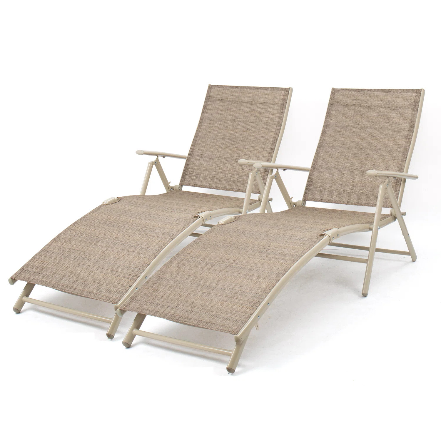 Biornulf Outdoor Metal Chaise Lounge - Set of 2 (Set of 2) | Wayfair North America