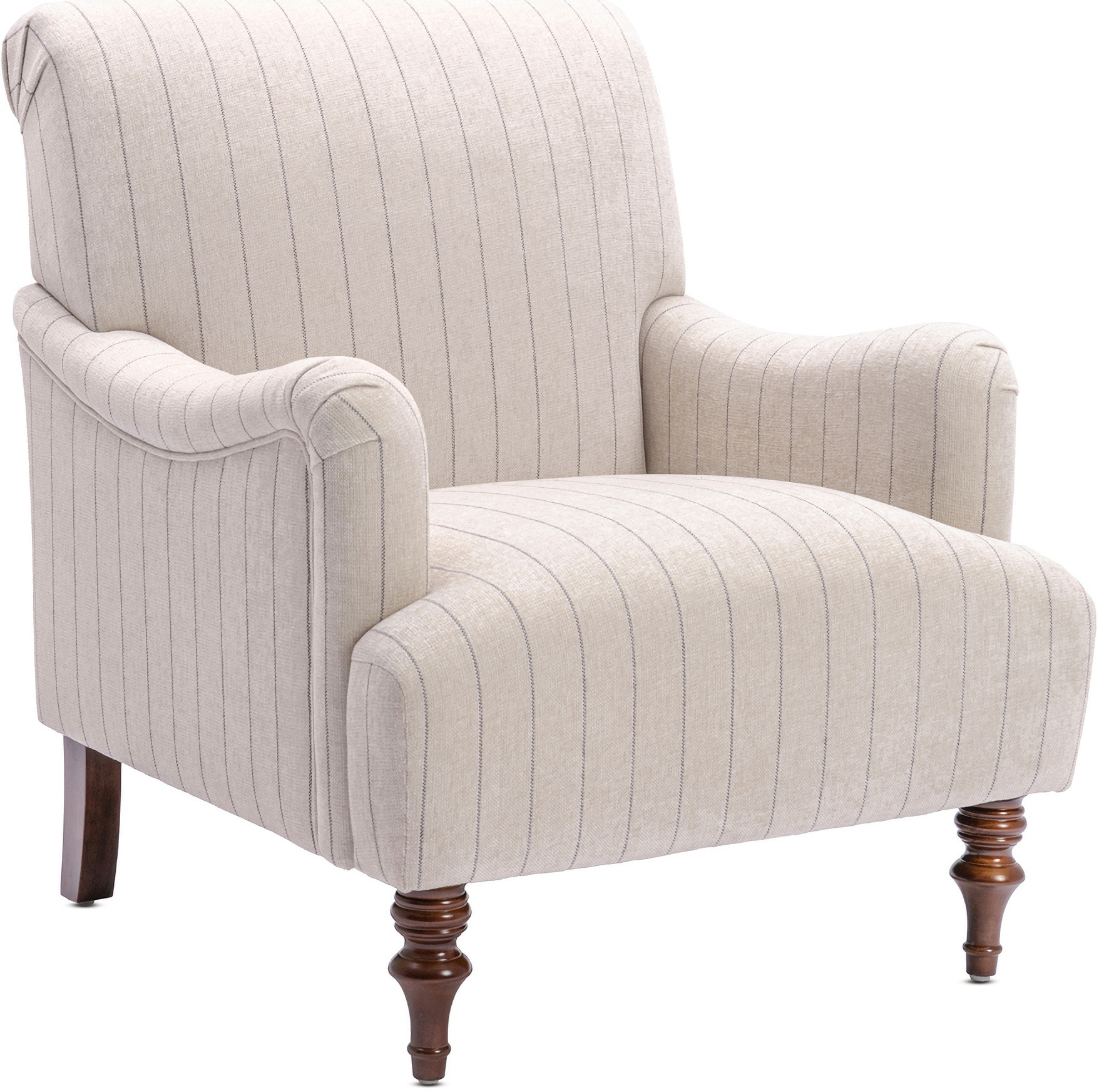 Seville Striped Arm Chair In Oat | 1stopbedrooms