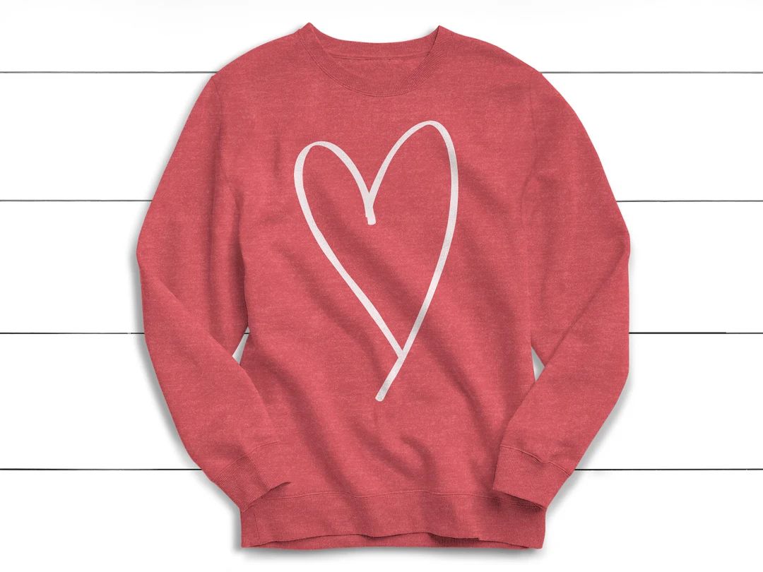 Valentine's Day Sweatshirt, Love, Heart Sweatshirt, Anti Valentines, Heart Shape, Peace, Christma... | Etsy (US)
