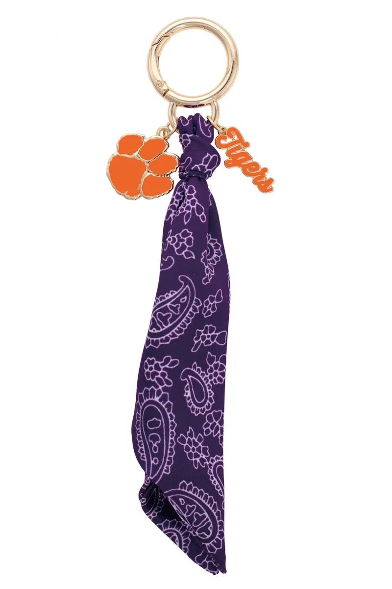 Clemson Tigers Logo Bandana Bag Charm | CANVAS