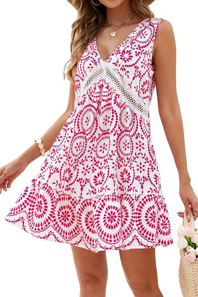 Bathing Suit Cover Up Floral Lace Boho Beach Dress, Amazon Fashion, Vacation Style, Summer OOTD | Amazon (US)