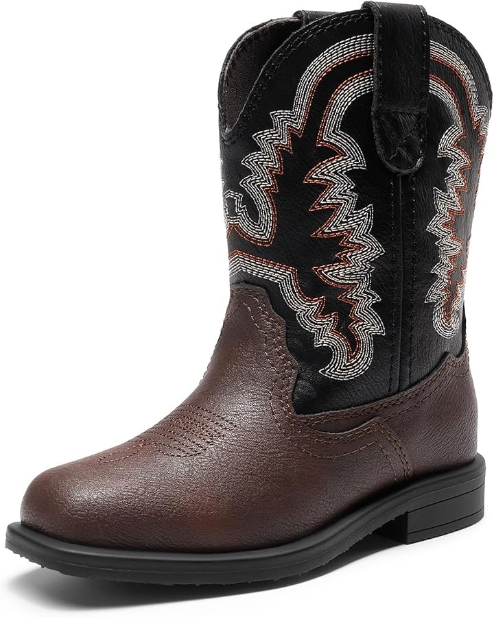 DREAM PAIRS Toddler Boys Girl Cowboy Cowgirl Boots | Amazon (US)